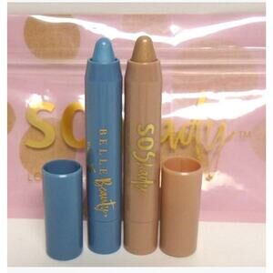 Belle Beauty “So Shady” Long Wear Shadow Stick Duo — Golden + Sky Blue